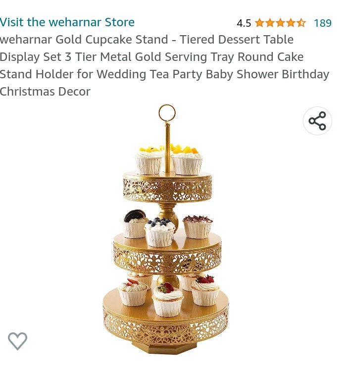 Gold Cupcake Stand