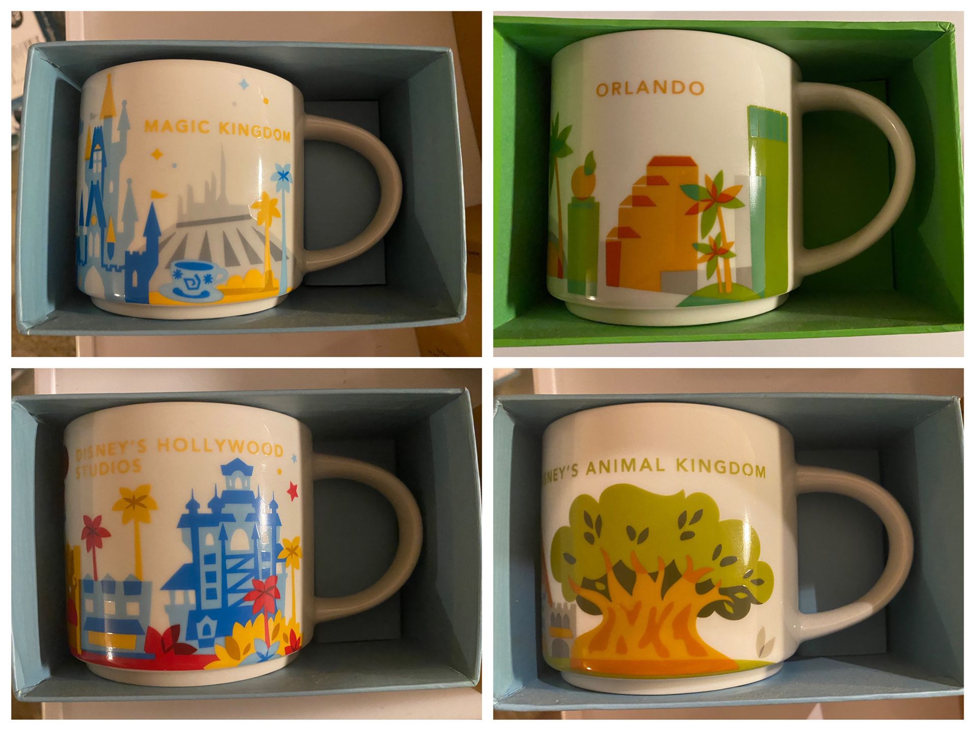 Starbucks You Are Here Mugs - Brand New YAH Disney 14oz