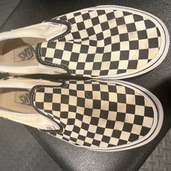 Checkered  Slip On Vans