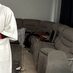 Gray Sectional With Reclining Chairs 