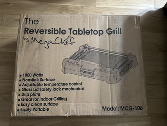 The Reversible Table Top Grill By Mega Chef