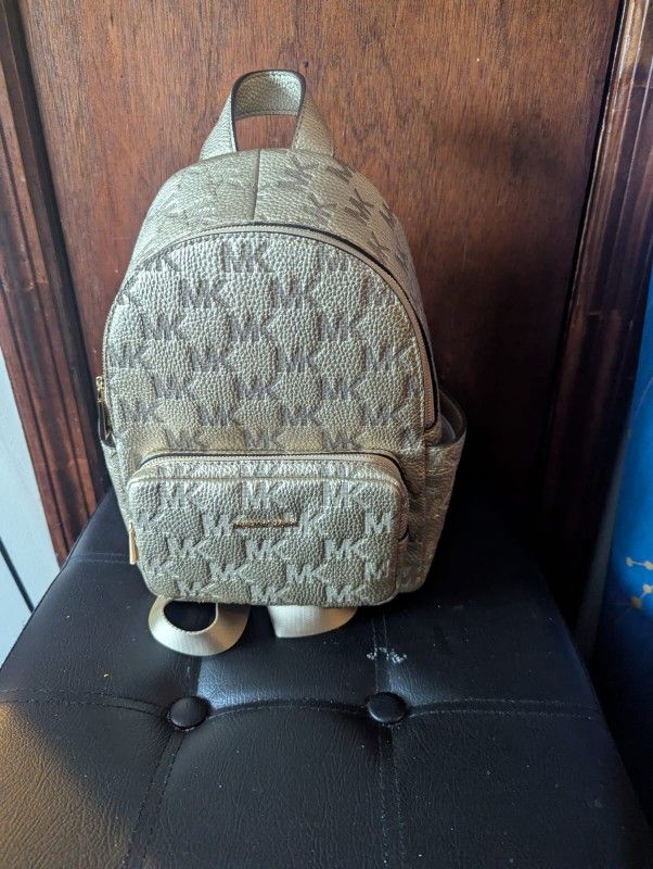 MK Leather Small Backpack