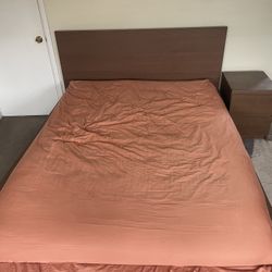 IKEA Queen Bed Frame/Marching Nighstand