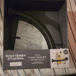 Corner Marble Acrylic Shelf