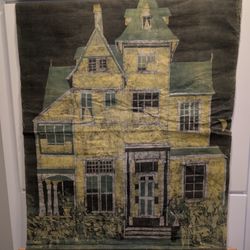 33x41 Batik Tapestry Wall Hanging Textile Fiber Art By Janice Cline Signed