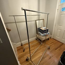 Single Rolling Clothes Rack (Set Of 2)
