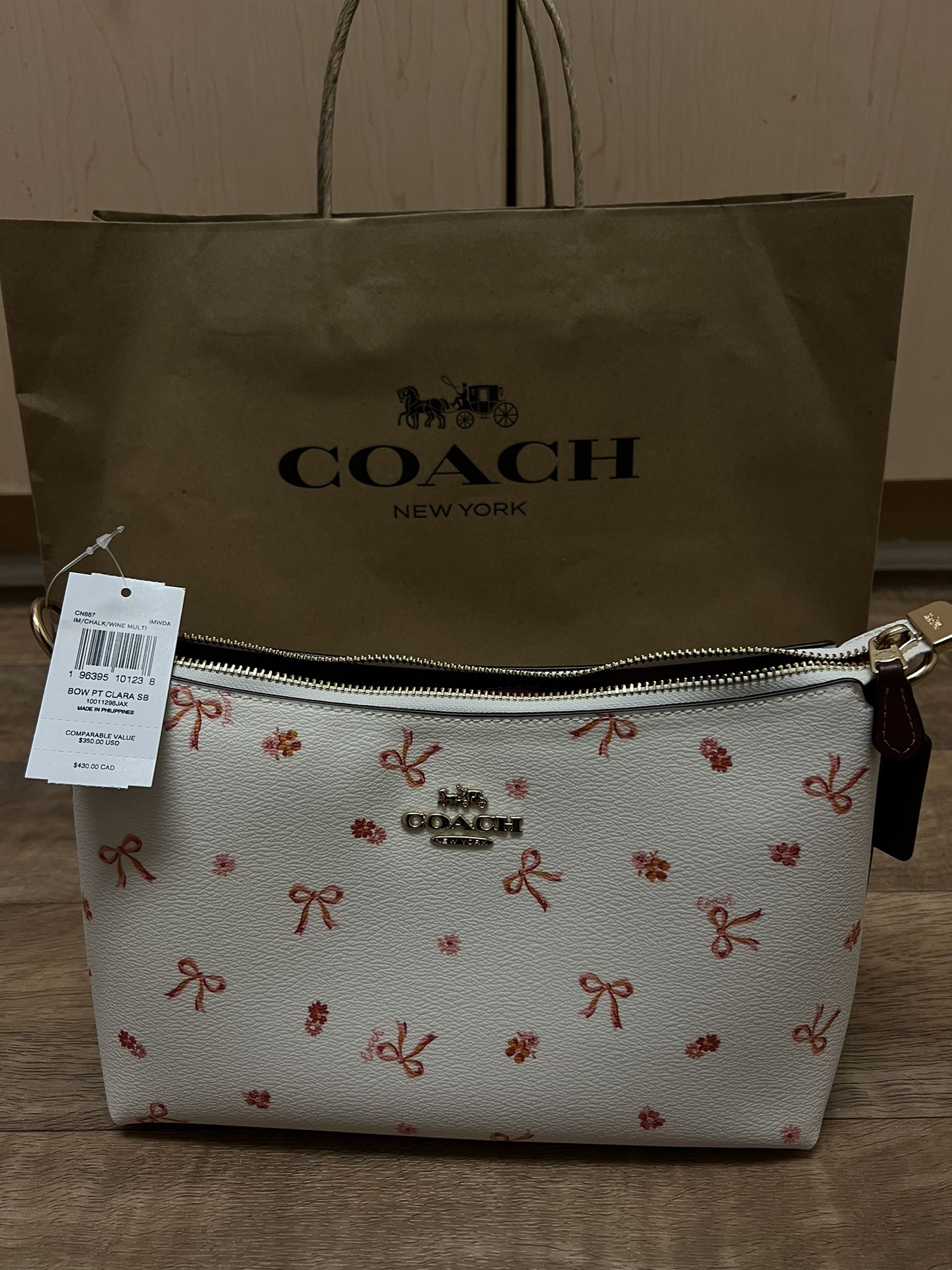 Clara Shoulder Bag With Bow Print 🎀