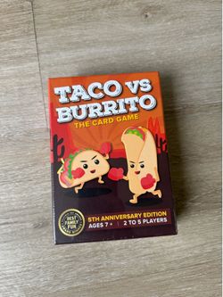 Taco Vs Burrito Card Game, 5th Anniversary Edition