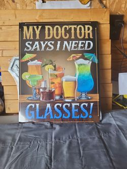 Funny Alcohol Metal Sign 13"x16"