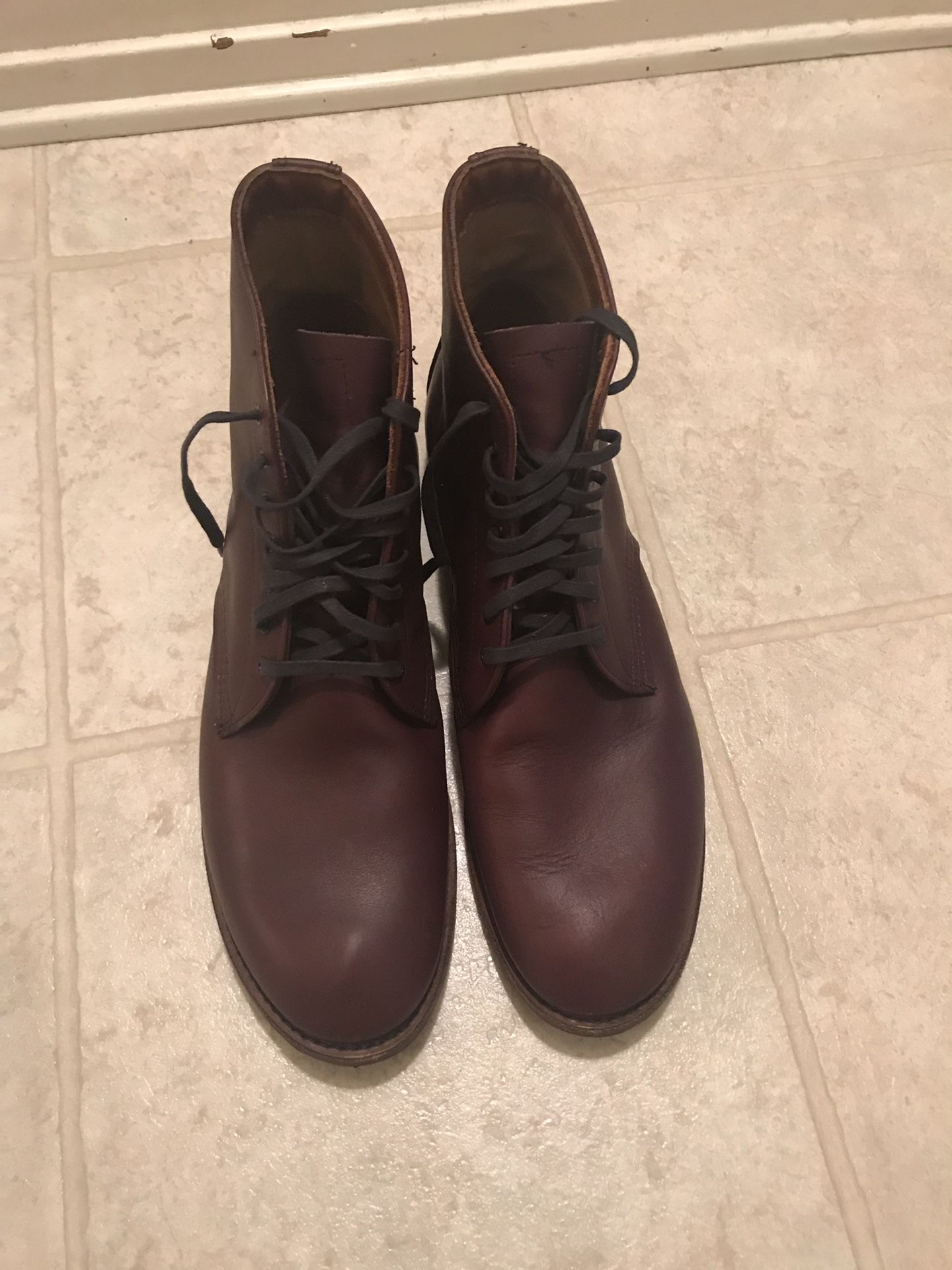 Redwing 9072 Sheldon heritage boots 13D black cherry feather stone red wing