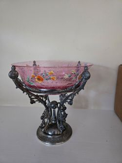 Vintage crystal  dish circa 1960