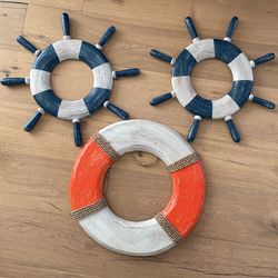 Nautical Wall Decor - Set Of Three (3)