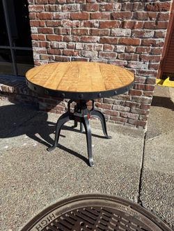 Industrial High End Dining Table 36” Round 