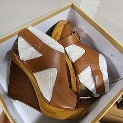 Michael Kors Leather Wedge Shoe
