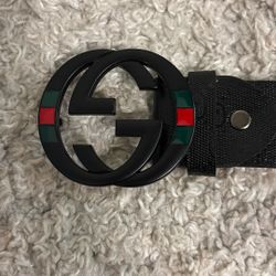ALL BLACK MENS GUCCI BELT 