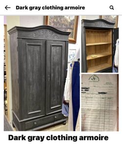 Dark Grey Armoire
