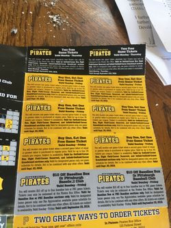 Pirate Tickets 4 Sale