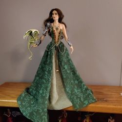 Ashton Drake "Emerald Enticement" Doll With Dragon 