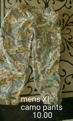 XL camo pants