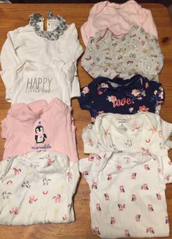 Baby girl lot one piece bodysuit 3 months