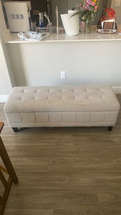 Grey Ottoman with Storage