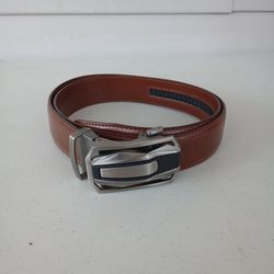 Men’s Beltox Fine Dress Belt with Automatic Sliding Buckle Sz 28-36"