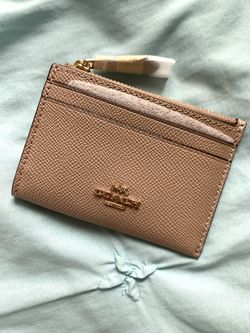 Coach ID wallet cash card coins keychain