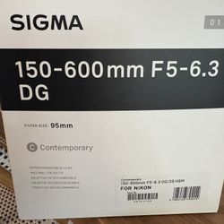 Sigma 150-600mm F5-6.3 DG Brand New 