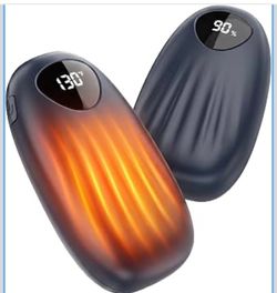 Rechargeable Hand Warmers, Portable Electric Hand Warmer 2 Pack Graphene Heating, 5 Adjustable Levels, Digital Display, 2-in-1 Pocket Heater Gift for