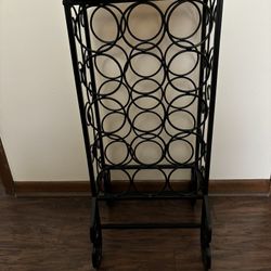 Glass top standing wine rack