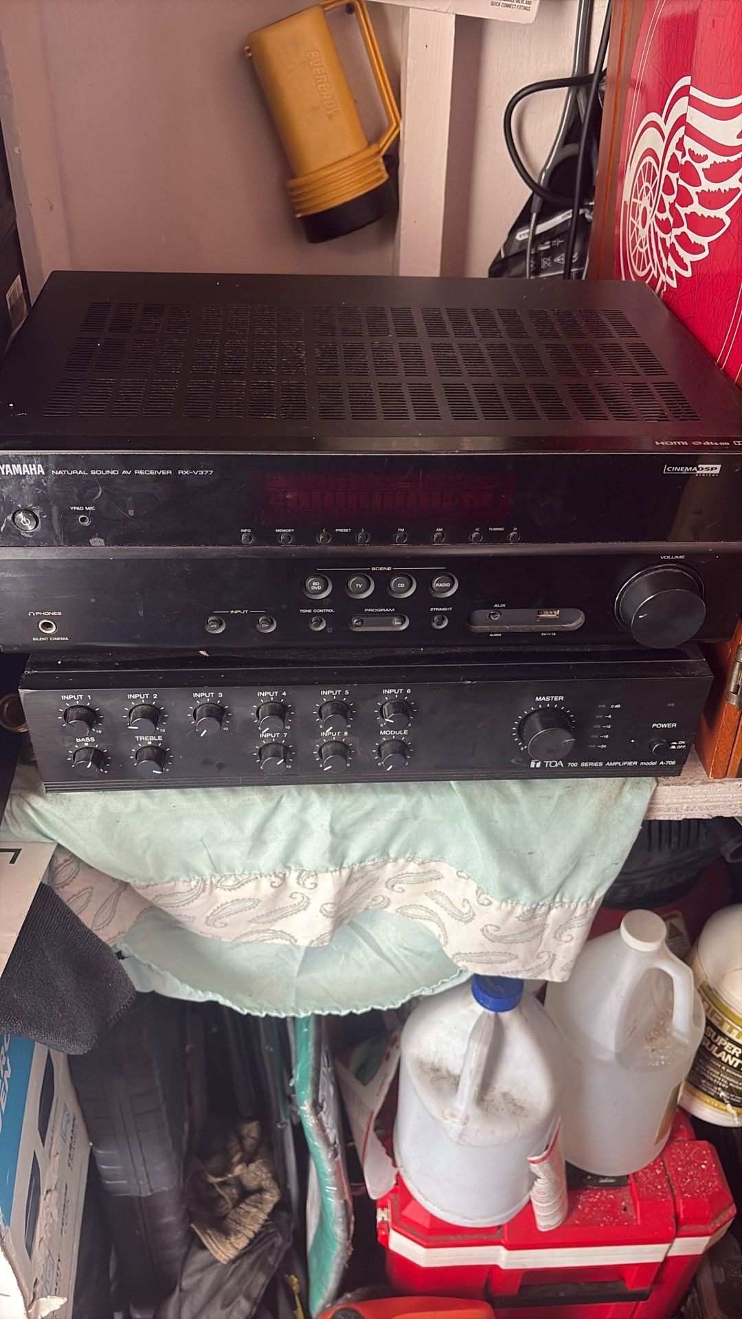 Yamaha Natural Sound Av Receivers Rx V377. And Toa 700 Series Amplifier Model A 706