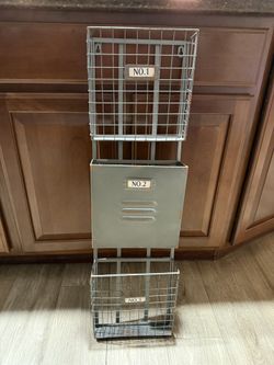 Rustic Wall Shelf Mail Holder Rack Decoration 