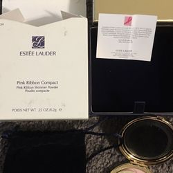 Estée Lauder Pink Ribbon Compact - Collectible - Pink ribbon Shimmer Powder - NEW
