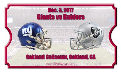 Raiders vs Giants ticket