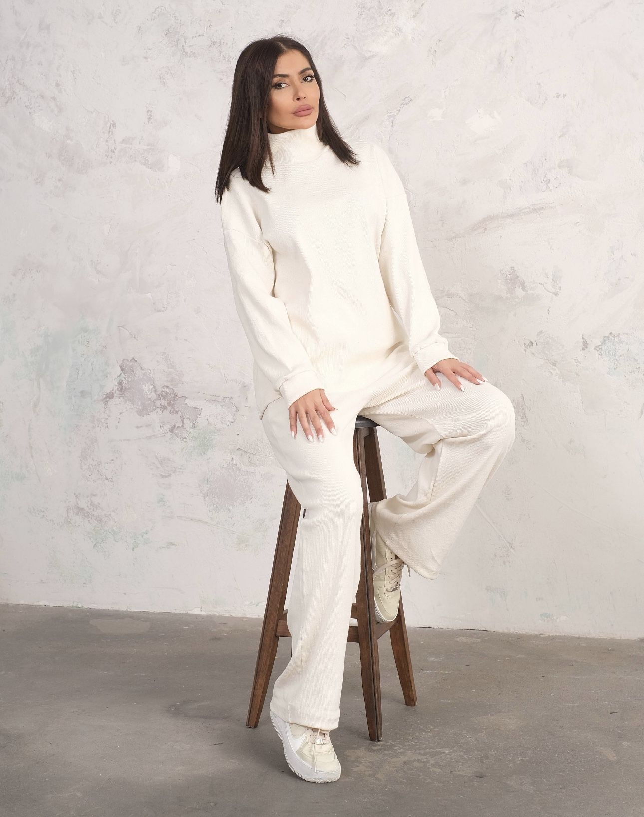 Tunic And Pants White Set Lightweight