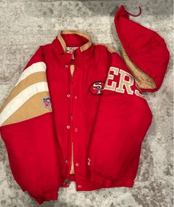 Vintage 49ers  Big Logo Starter Parka w removable hood Mens Size L