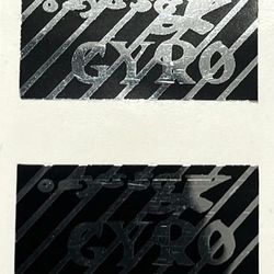 Old School Odyssey Gyro BMX Stickers / Decals (Silver W/Black)