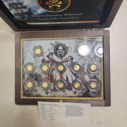 2020 Pirates Of The Seven Seas 12 Coins Proof 999 Gold Set. Limited Edition 