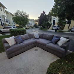 Gray Cindy Crawford Sectional  - FREE DELIVERY 