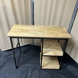 Wood Computer Desk With Shelves 