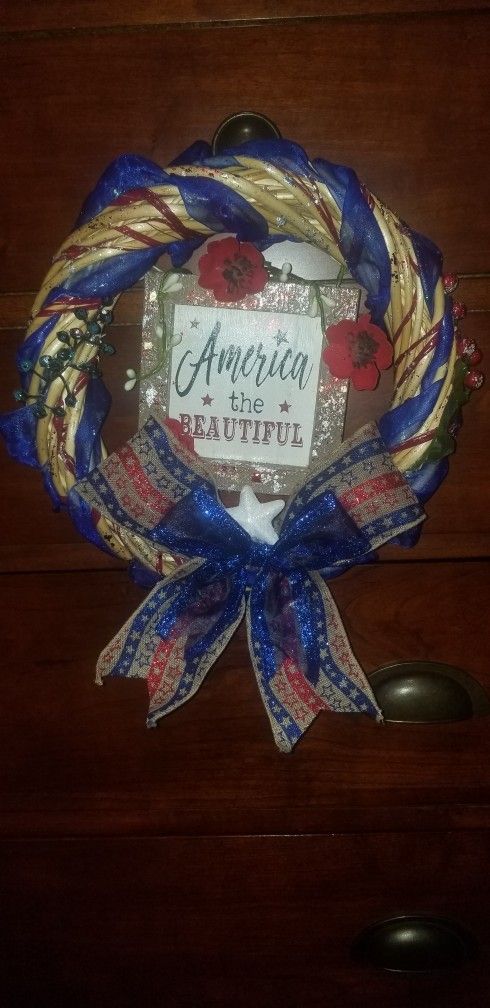 Hand-made Patriotic Wreath