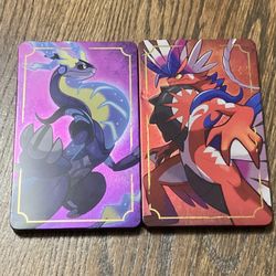 Pokemon Violet Miraidon Koraidon Steel book Case Rpg Red Purple Monster Nintendo