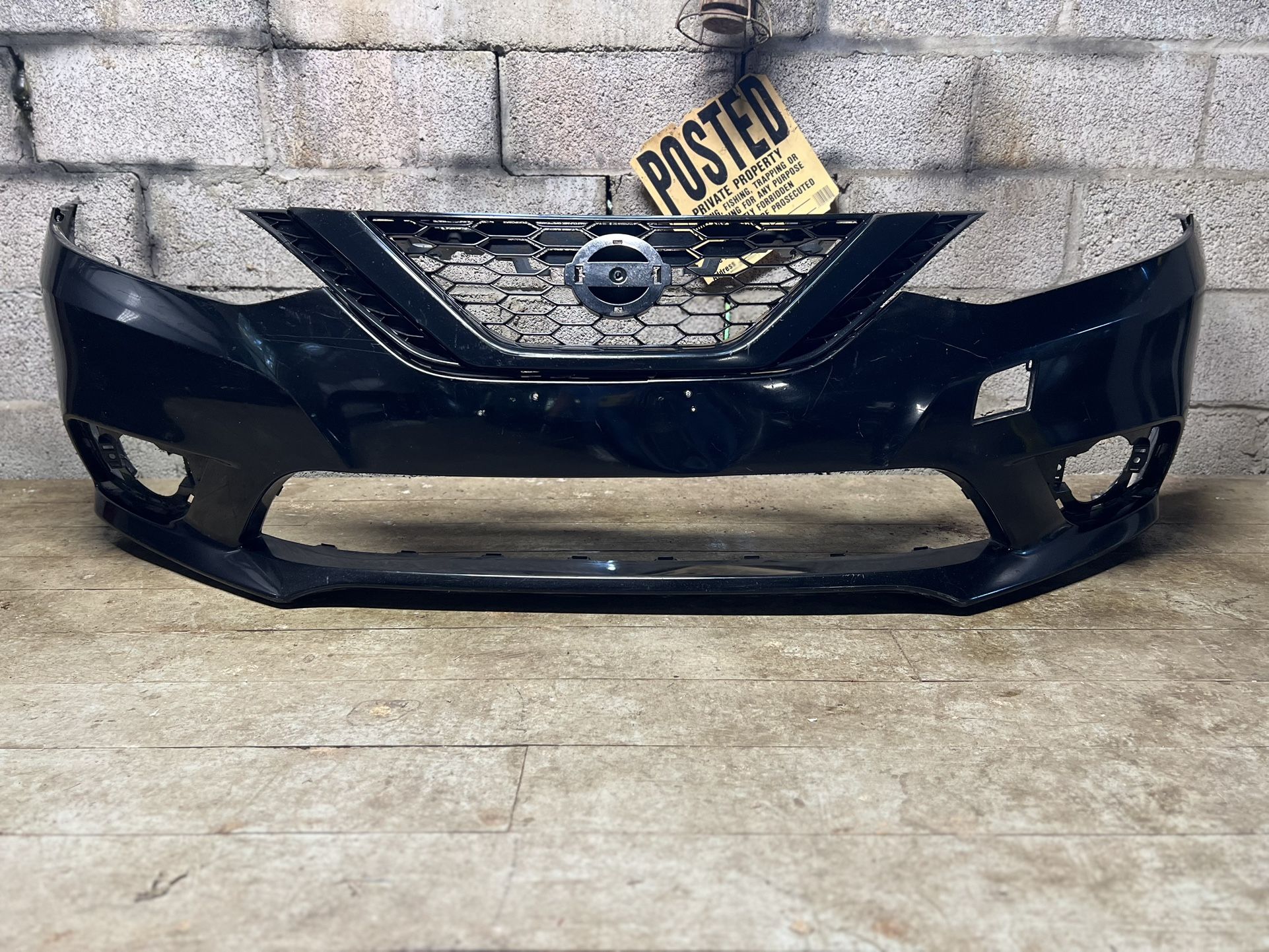 ✅ NISSAN SENTRA FRONT BUMPER COVER OEM 2016 2017 2018 2019 BLACK COLOR ORIGINAL + grille