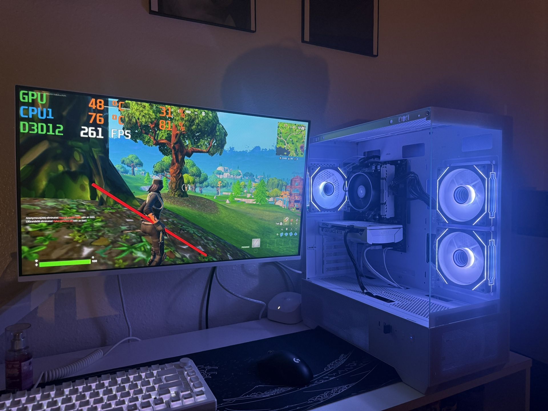 White Gaming Pc Computer Desktop RTX 5060 / Ryzen 5 5500