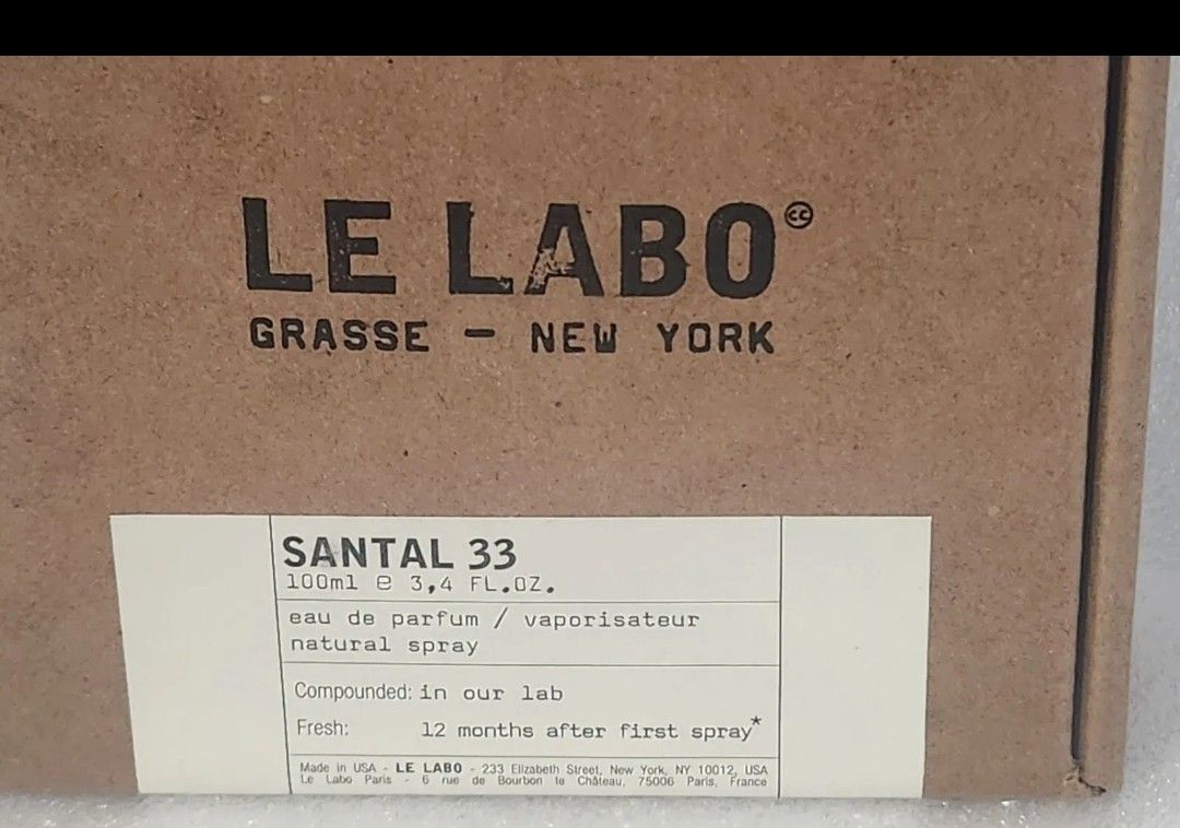 Le Labo Santal 33 Perfume By Le Labo Eau De Parfum Spray 3.4oz/100ml  New Sealed