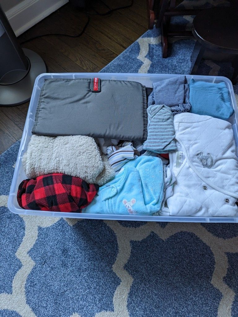 Bin Of Baby Clothes
