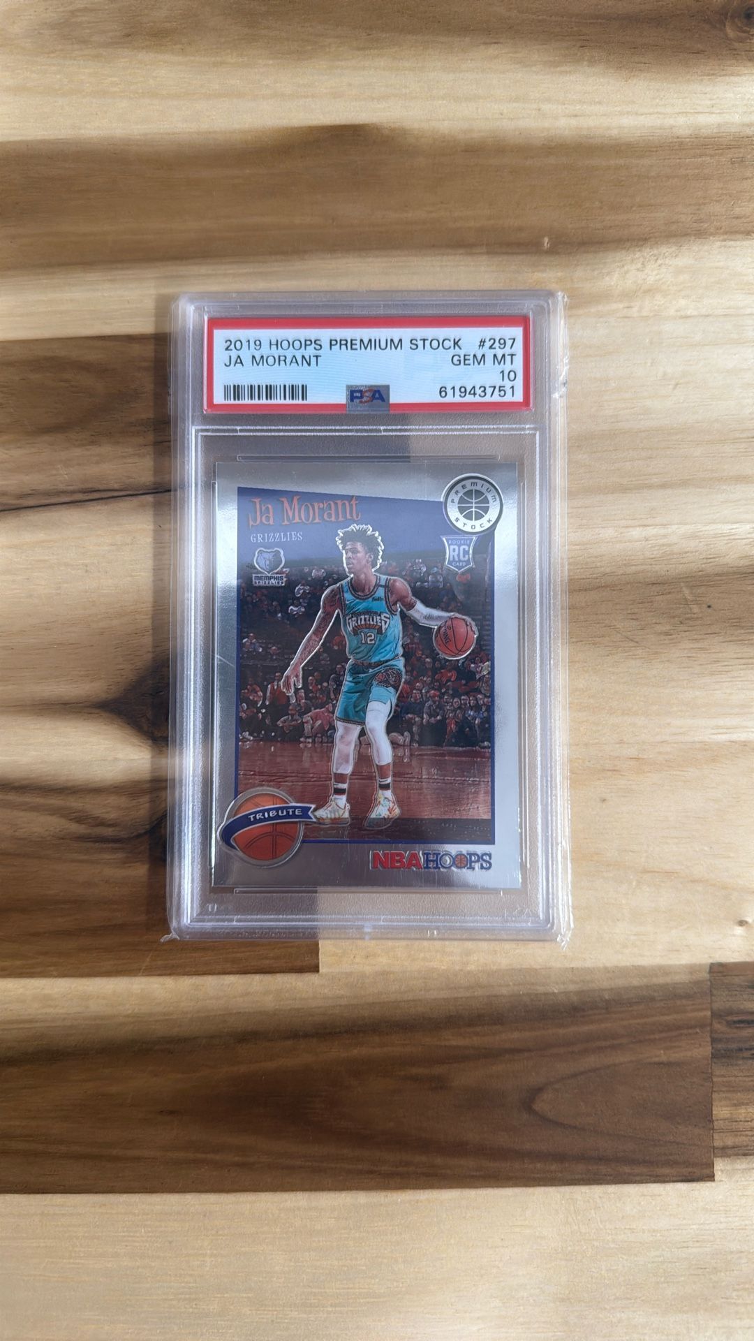 2019 HOOPS PREMIUM JA MORANT RC PSA 10