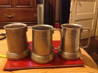 Playboy aluminum glass bottom mugs