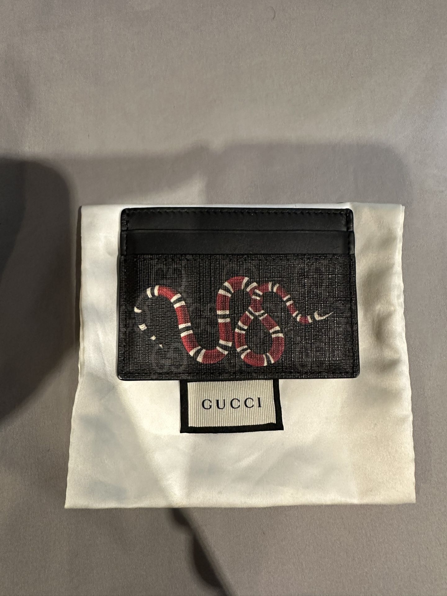 Kingsnake print GG Supreme card case
