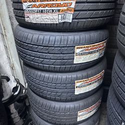 SET OF FOUR NEW TIRES 225/55/17 ARROYO GRANDSPORT A/S INCLUDING MOUNT AND BALANCE 